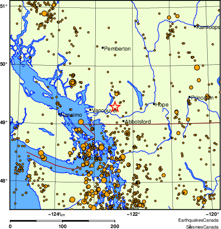 Map of earthquakes magnitude 2.0 and larger, 2000 - present