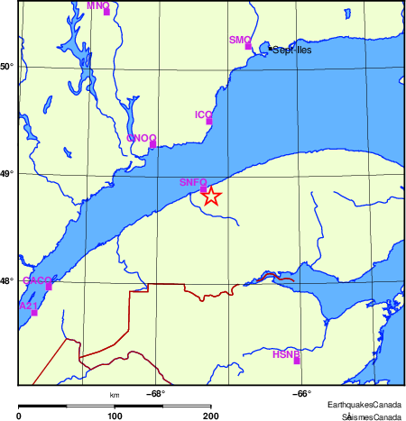 Map of Regional Seismographs