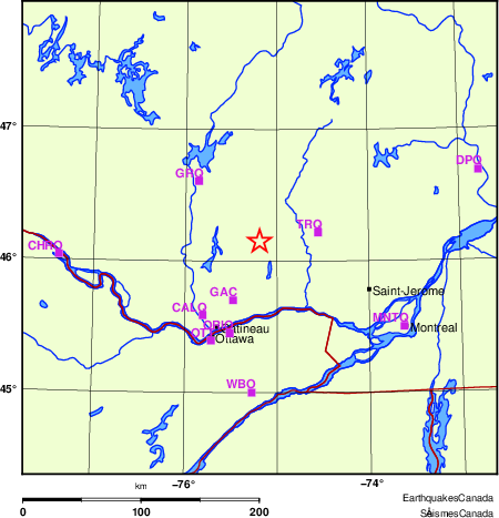 Map of Regional Seismographs