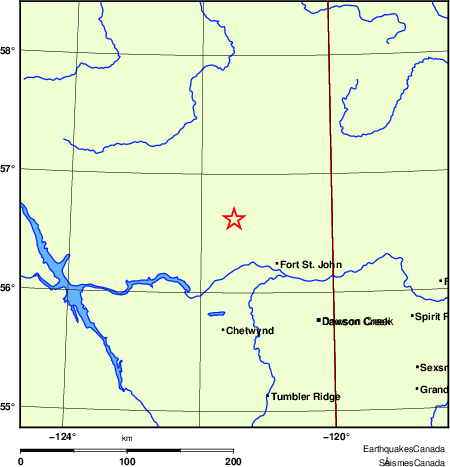 Map of Earthquake Localities