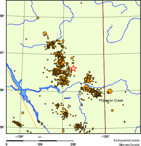 Map of earthquakes magnitude 2.0 and larger, 2000 - present