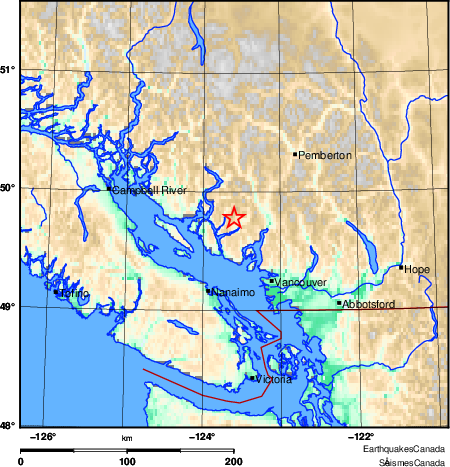 Map of Earthquake Area