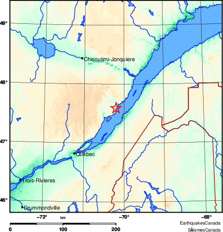 Map of Earthquake Area