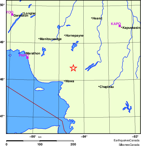 Map of Regional Seismographs