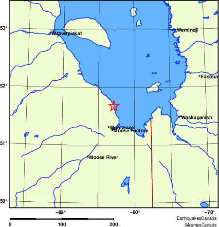 Map of Earthquake Localities