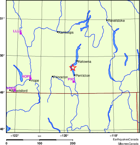 Map of Regional Seismographs