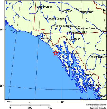 Map of Earthquake Localities