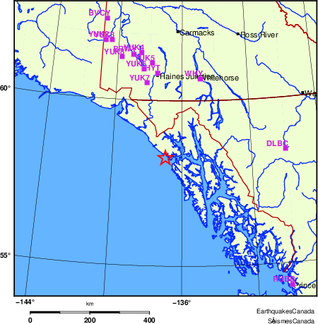 Map of Regional Seismographs