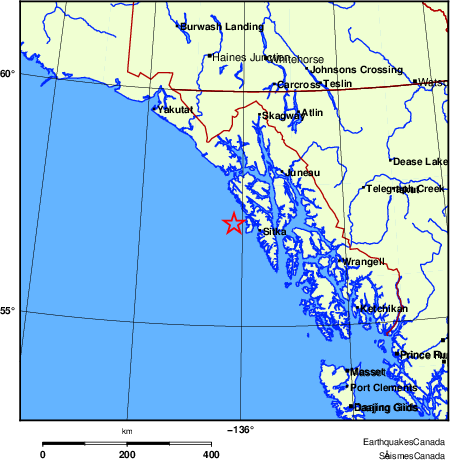 Map of Earthquake Localities