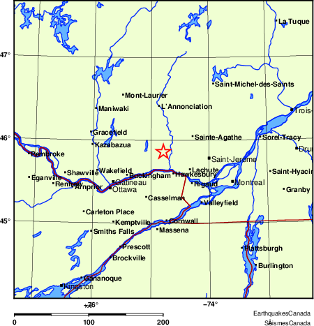 Map of Earthquake Localities