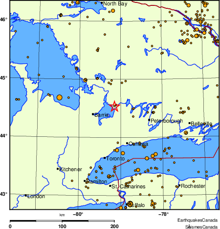 Map of earthquakes magnitude 2.0 and larger, 2000 - present