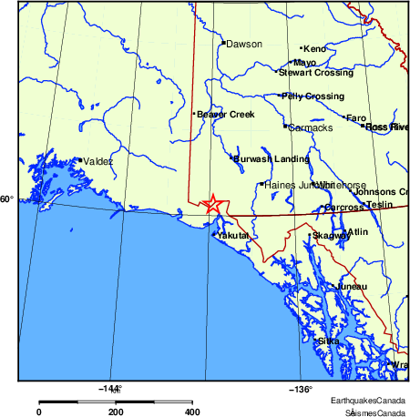 Map of Earthquake Localities