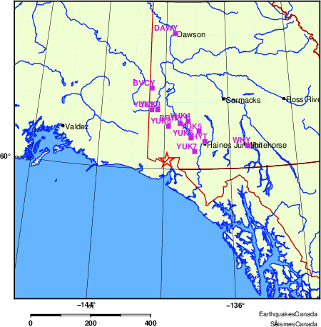 Map of Regional Seismographs