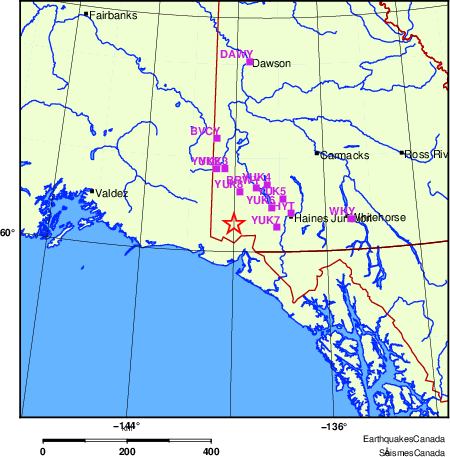 Map of Regional Seismographs