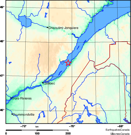 Map of Earthquake Area