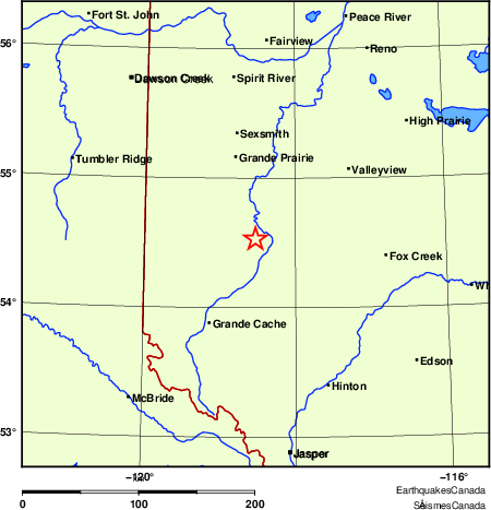 Map of Earthquake Localities