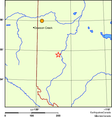 Map of historical earthquakes magnitude 5.0 and larger. Details in the data table below